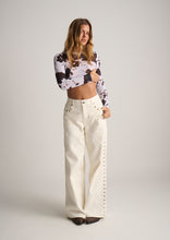 Load image into Gallery viewer, Studded Baggy Low Rise Jeans