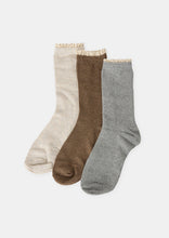 Load image into Gallery viewer, Crochet Ruffle 3 Pack Socks