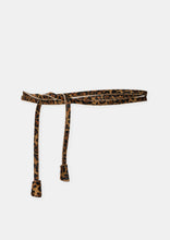Load image into Gallery viewer, Leopard Leather Wrap Belt