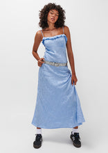 Load image into Gallery viewer, Ruffle Satin Maxi Dress