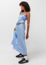 Load image into Gallery viewer, Ruffle Satin Maxi Dress