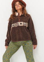 Load image into Gallery viewer, Crochet Henley Sherpa Crew