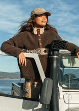 Load image into Gallery viewer, Crochet Henley Sherpa Crew