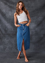 Load image into Gallery viewer, Denim Midi Skirt