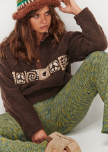 Load image into Gallery viewer, Crochet Henley Sherpa Crew