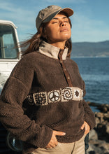 Load image into Gallery viewer, Crochet Henley Sherpa Crew