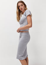 Load image into Gallery viewer, Metallic Midi Skirt