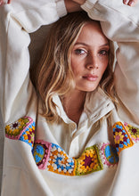 Load image into Gallery viewer, Crochet Henley Crew