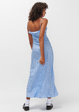 Load image into Gallery viewer, Ruffle Satin Maxi Dress