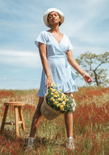 Load image into Gallery viewer, Oxford Wrap Dress