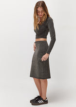 Load image into Gallery viewer, Metallic Midi Skirt