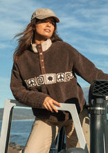 Load image into Gallery viewer, Crochet Henley Sherpa Crew