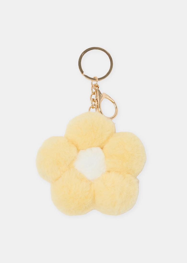 Fluffy Daisy Bag Charm