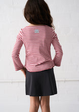 Load image into Gallery viewer, GTShirt Devon Qtr Sleeve;  Musk Stripe
