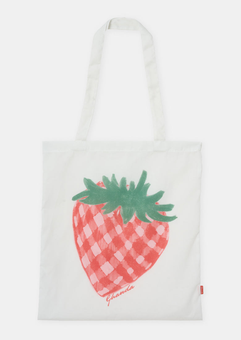 Gingham Strawberry Enviro Bag