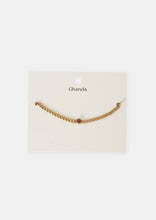 Load image into Gallery viewer, Garnet Curb Chain Necklace
