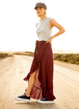 Load image into Gallery viewer, Check Wrap Skirt

