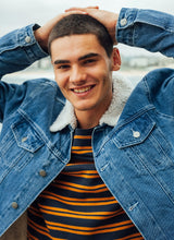 Load image into Gallery viewer, Denim Fur Lined Jacket
