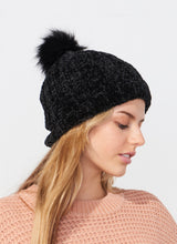 Load image into Gallery viewer, Chenille Pom Pom Beanie
