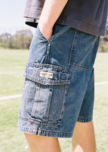 Load image into Gallery viewer, Viper Cargo Denim Shorts
