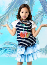 Load image into Gallery viewer, Cherry Lace Sleeve Tee
