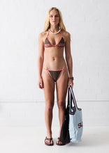 Load image into Gallery viewer, WSwim Cassie Bikini; Y2K Flo Carob/Carol
