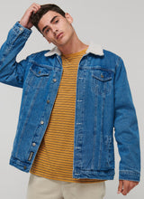 Load image into Gallery viewer, Denim Fur Lined Jacket
