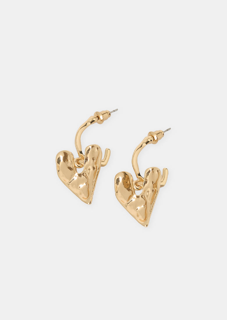 Organic Heart Earrings