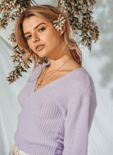 Load image into Gallery viewer, Lilac Wrap Cardi
