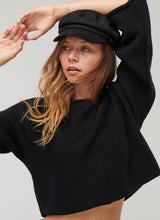 Load image into Gallery viewer, Black Baker Boy Cap
