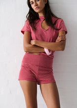 Load image into Gallery viewer, WShorts Abbie; Raspberry Stripe
