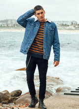 Load image into Gallery viewer, Denim Fur Lined Jacket
