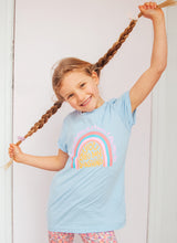 Load image into Gallery viewer, Sunshine Rainbow Lace Back Tee
